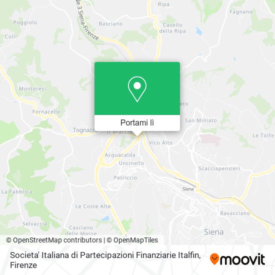 Mappa Societa' Italiana di Partecipazioni Finanziarie Italfin