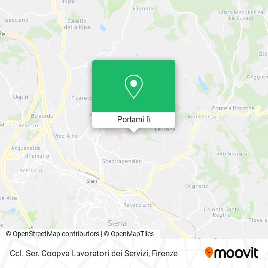 Mappa Col. Ser. Coopva Lavoratori dei Servizi