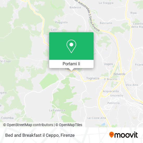 Mappa Bed and Breakfast il Ceppo