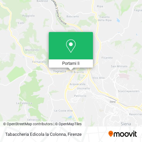 Mappa Tabaccheria Edicola la Colonna