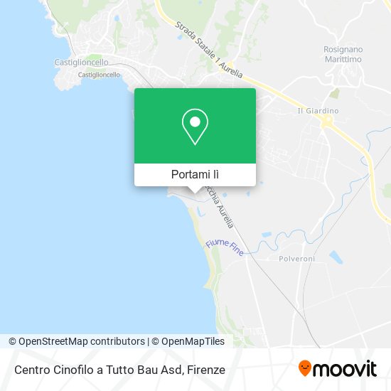 Mappa Centro Cinofilo a Tutto Bau Asd