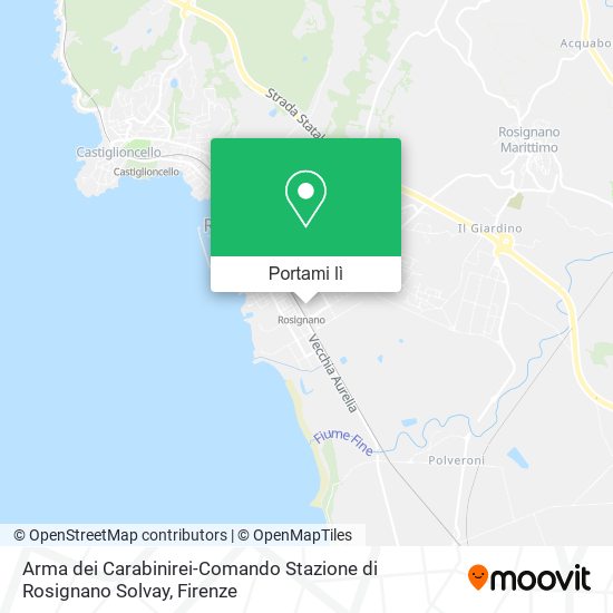 Mappa Arma dei Carabinirei-Comando Stazione di Rosignano Solvay