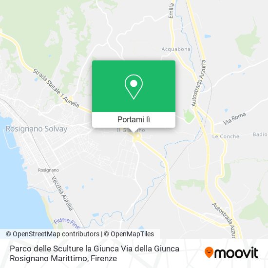 Mappa Parco delle Sculture la Giunca Via della Giunca Rosignano Marittimo