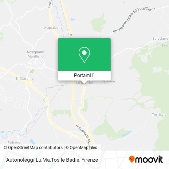 Mappa Autonoleggi Lu.Ma.Tos le Badie