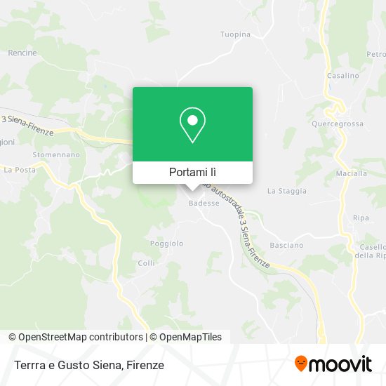 Mappa Terrra e Gusto Siena