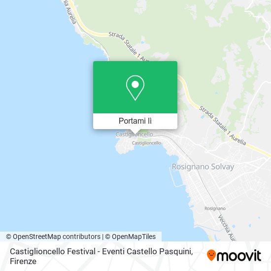 Mappa Castiglioncello Festival - Eventi Castello Pasquini