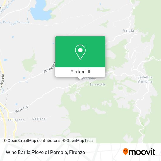 Mappa Wine Bar la Pieve di Pomaia