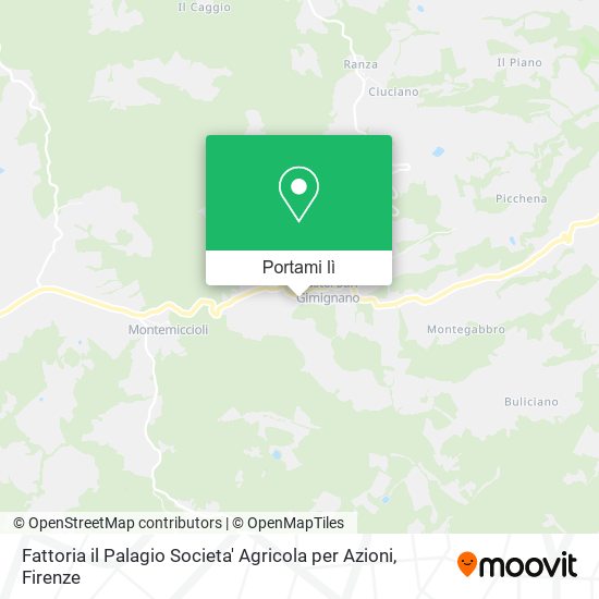 Mappa Fattoria il Palagio Societa' Agricola per Azioni