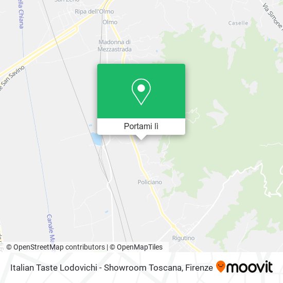 Mappa Italian Taste Lodovichi - Showroom Toscana
