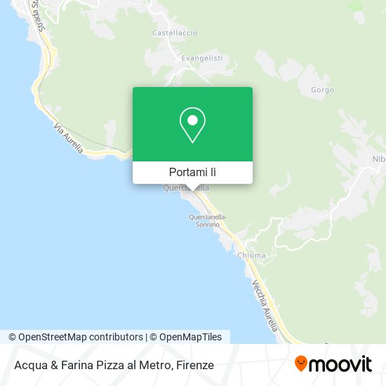 Mappa Acqua & Farina Pizza al Metro