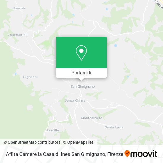 Mappa Affita Camere la Casa di Ines San Gimignano