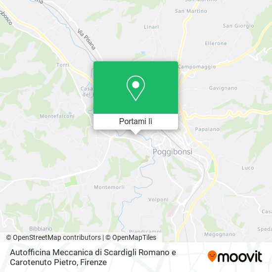 Mappa Autofficina Meccanica di Scardigli Romano e Carotenuto Pietro