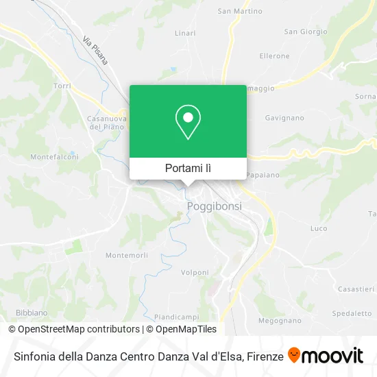 Mappa Sinfonia della Danza Centro Danza Val d'Elsa