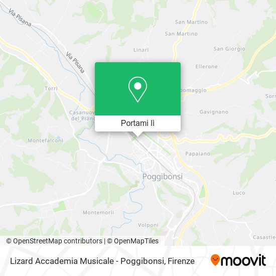 Mappa Lizard Accademia Musicale - Poggibonsi