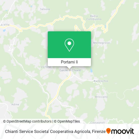 Mappa Chianti Service Societa' Cooperativa Agricola
