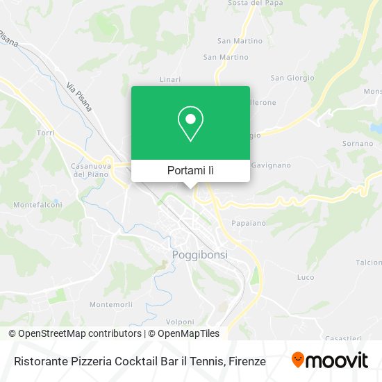 Mappa Ristorante Pizzeria Cocktail Bar il Tennis