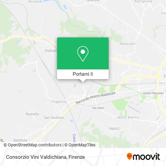 Mappa Consorzio Vini Valdichiana
