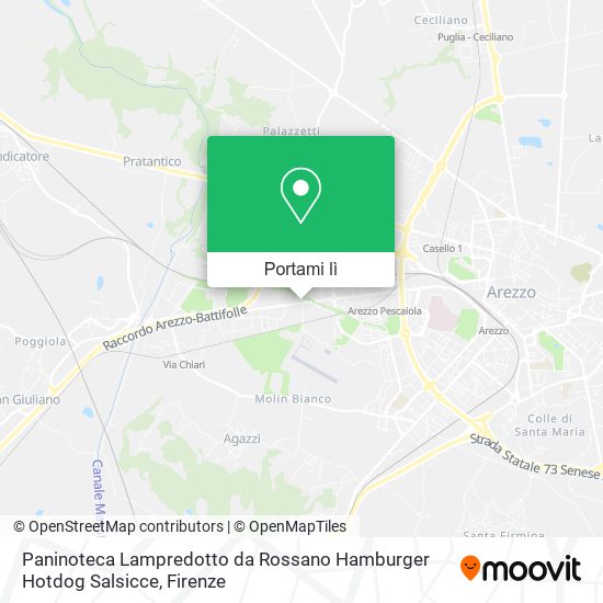 Mappa Paninoteca Lampredotto da Rossano Hamburger Hotdog Salsicce