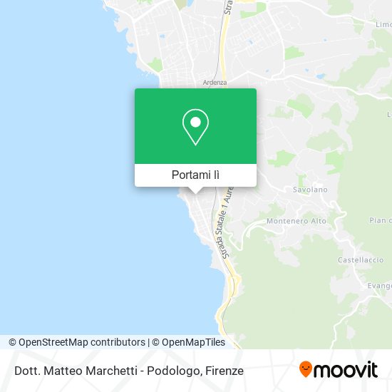 Mappa Dott. Matteo Marchetti - Podologo