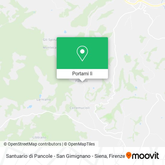 Mappa Santuario di Pancole - San Gimignano - Siena