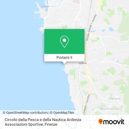 Mappa Circolo della Pesca e della Nautica Ardenza Associazioni Sportive