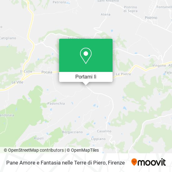Mappa Pane Amore e Fantasia nelle Terre di Piero