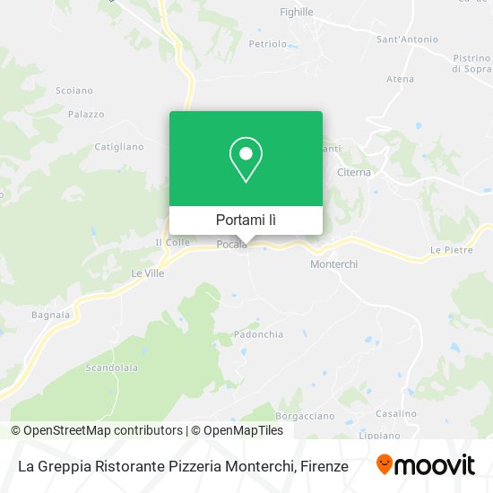 Mappa La Greppia Ristorante Pizzeria Monterchi