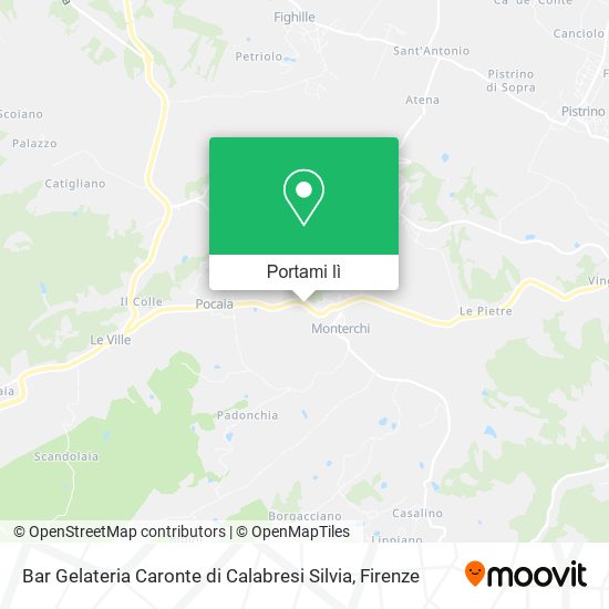 Mappa Bar Gelateria Caronte di Calabresi Silvia