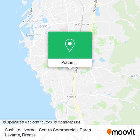 Mappa Sushiko Livorno - Centro Commerciale Parco Levante