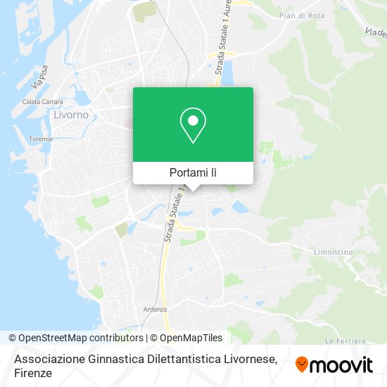 Mappa Associazione Ginnastica Dilettantistica Livornese