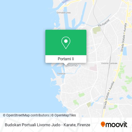 Mappa Budokan Portuali Livorno Judo - Karate