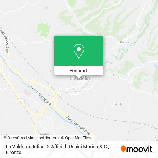 Mappa La Valdarno Infissi & Affini di Uncini Marino & C.