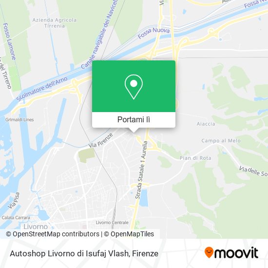 Mappa Autoshop Livorno di Isufaj Vlash