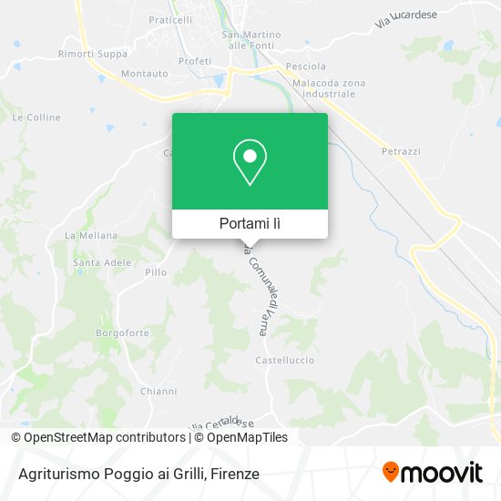 Mappa Agriturismo Poggio ai Grilli