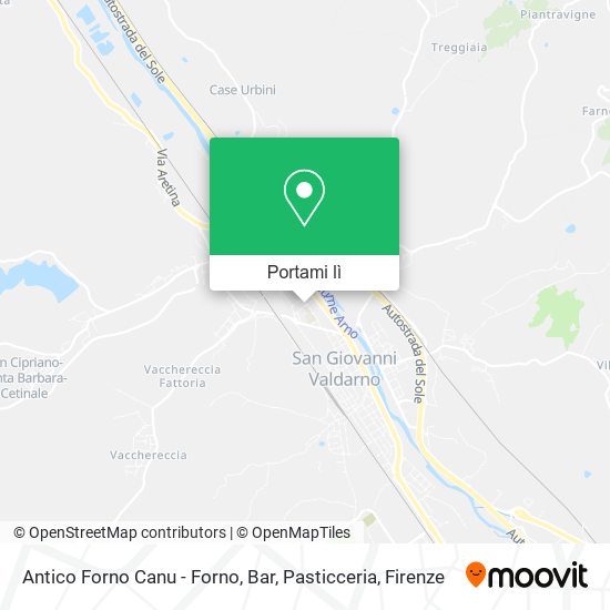Mappa Antico Forno Canu - Forno, Bar, Pasticceria
