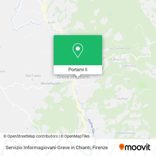 Mappa Servizio Informagiovani-Greve in Chianti