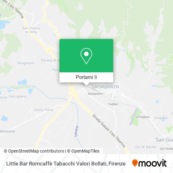 Mappa Little Bar Romcaffè Tabacchi Valori Bollati
