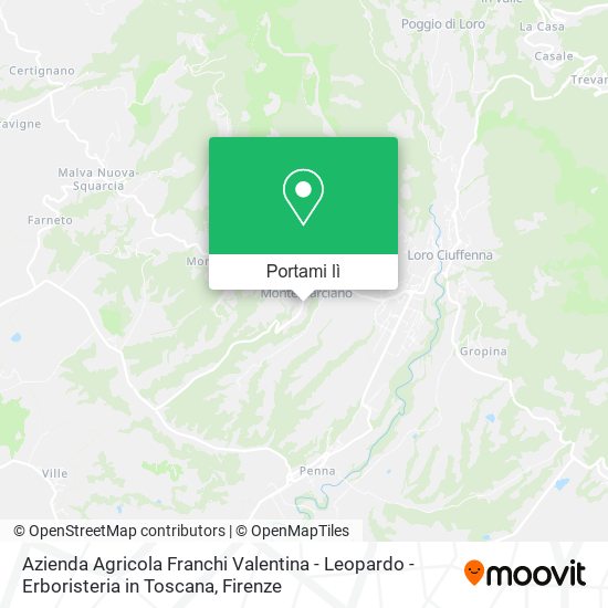 Mappa Azienda Agricola Franchi Valentina - Leopardo - Erboristeria in Toscana