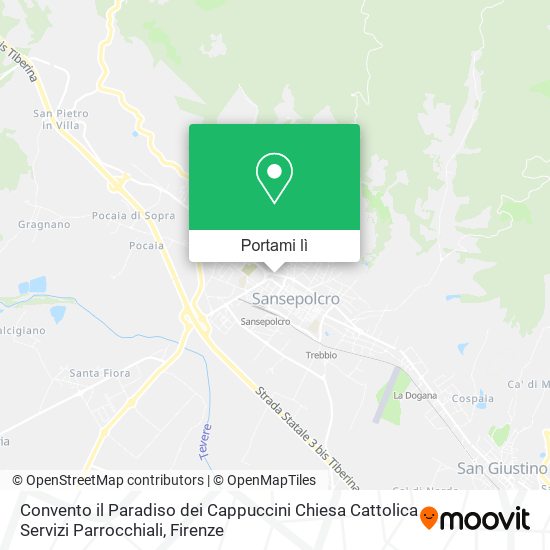 Mappa Convento il Paradiso dei Cappuccini Chiesa Cattolica Servizi Parrocchiali