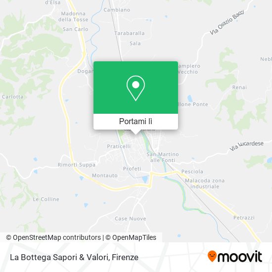 Mappa La Bottega Sapori & Valori
