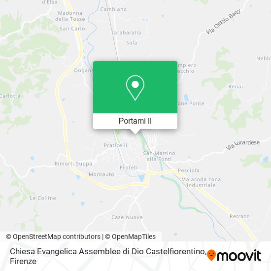 Mappa Chiesa Evangelica Assemblee di Dio Castelfiorentino