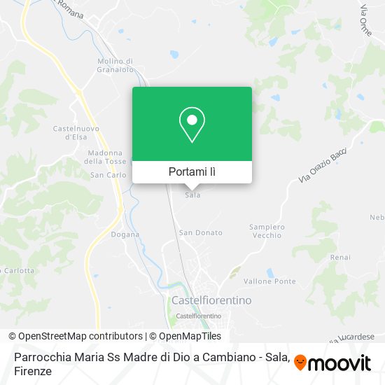 Mappa Parrocchia Maria Ss Madre di Dio a Cambiano - Sala