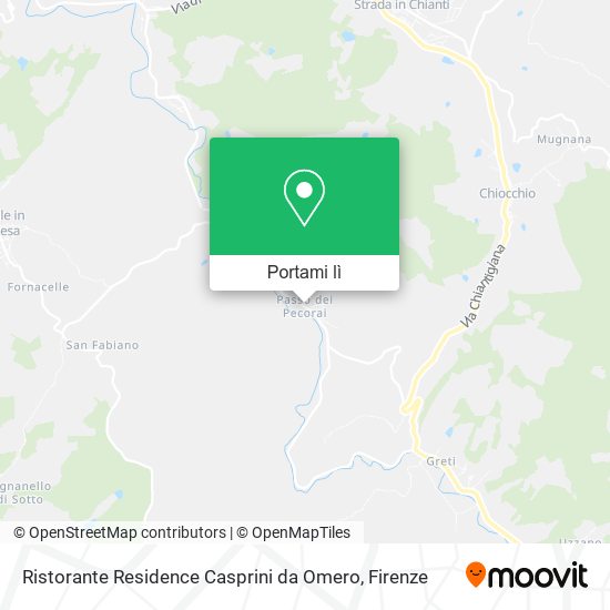 Mappa Ristorante Residence Casprini da Omero