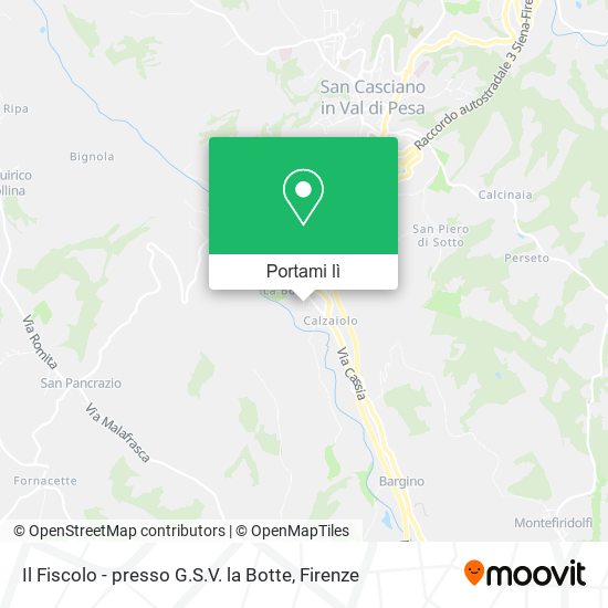 Mappa Il Fiscolo - presso G.S.V. la Botte
