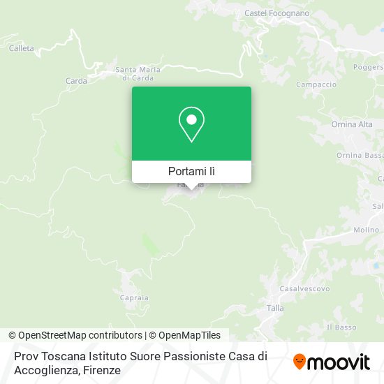 Mappa Prov Toscana Istituto Suore Passioniste Casa di Accoglienza