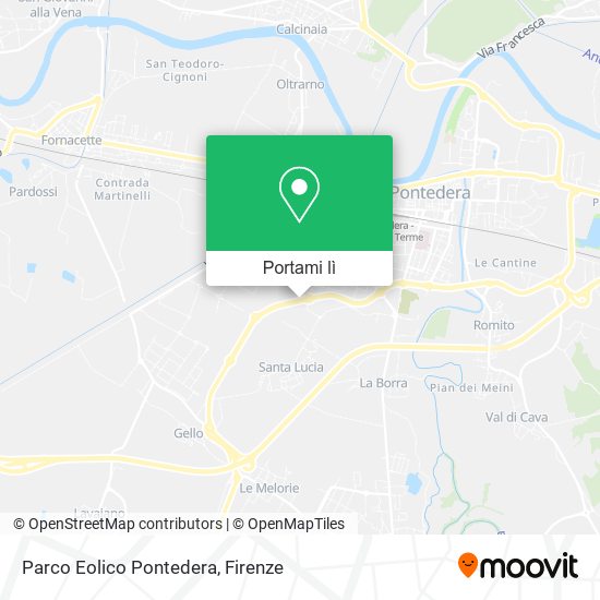 Mappa Parco Eolico Pontedera