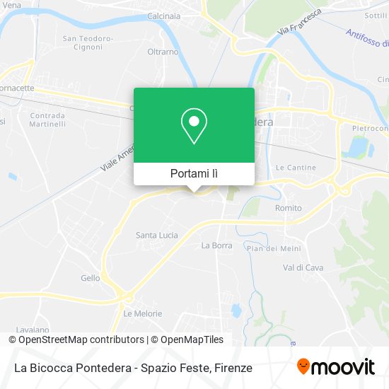 Mappa La Bicocca Pontedera - Spazio Feste