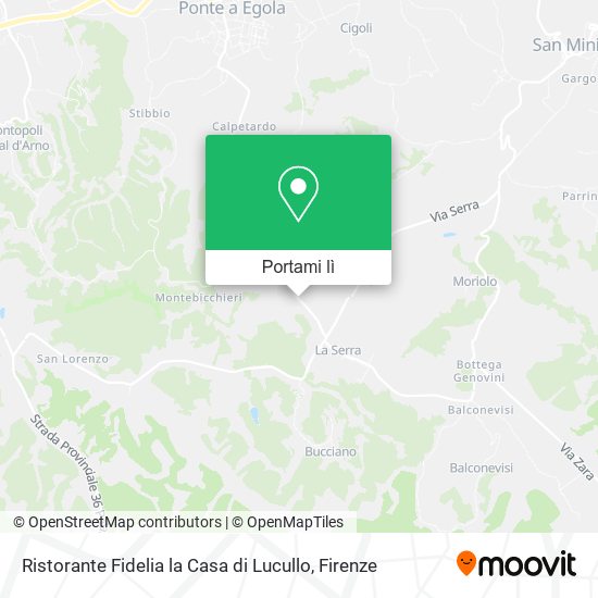 Mappa Ristorante Fidelia la Casa di Lucullo
