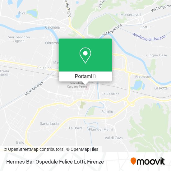 Mappa Hermes Bar Ospedale Felice Lotti