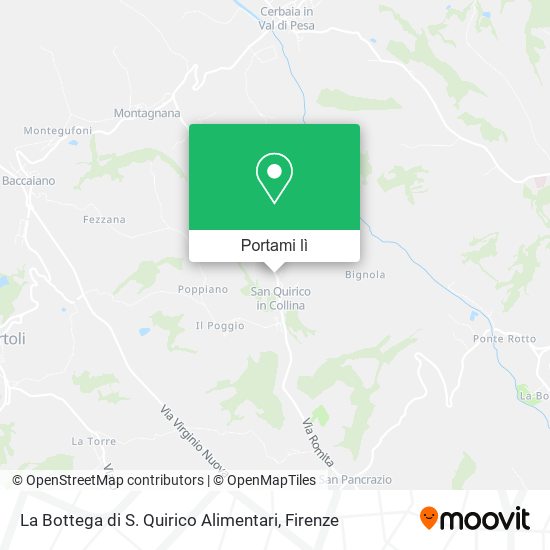 Mappa La Bottega di S. Quirico Alimentari